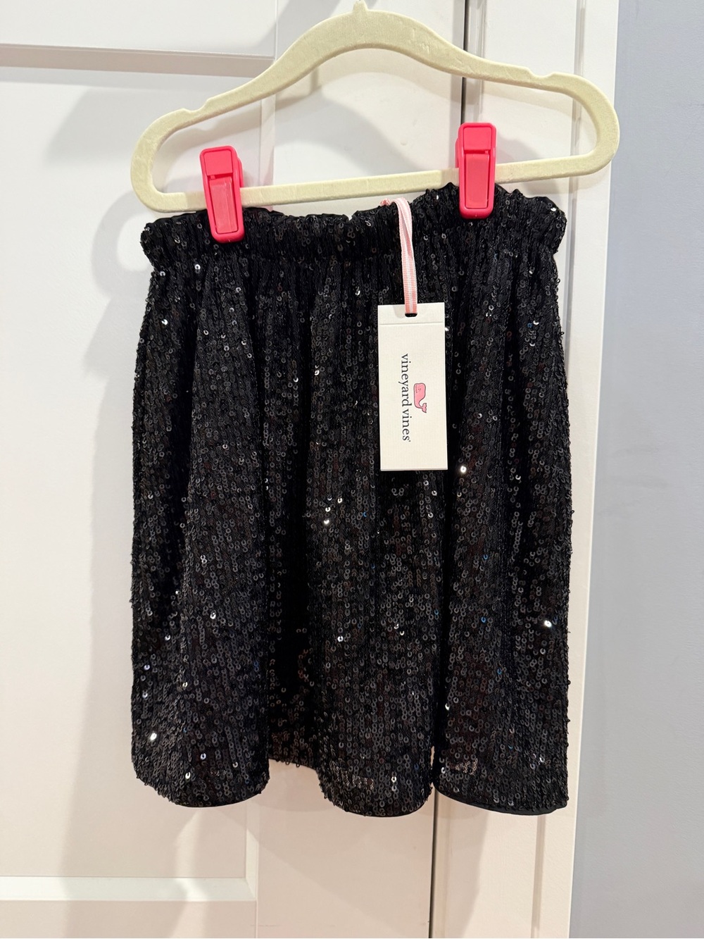 Vineyard Vines Black Sequin Swing Skirt